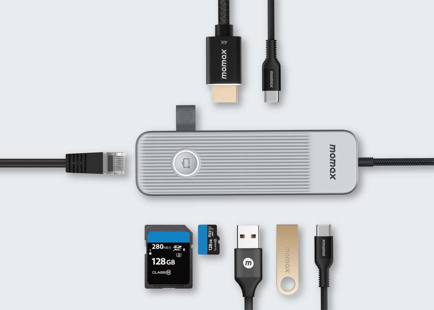 ONELINK 8 in 1 mutil-funtion USB-C hub DH18