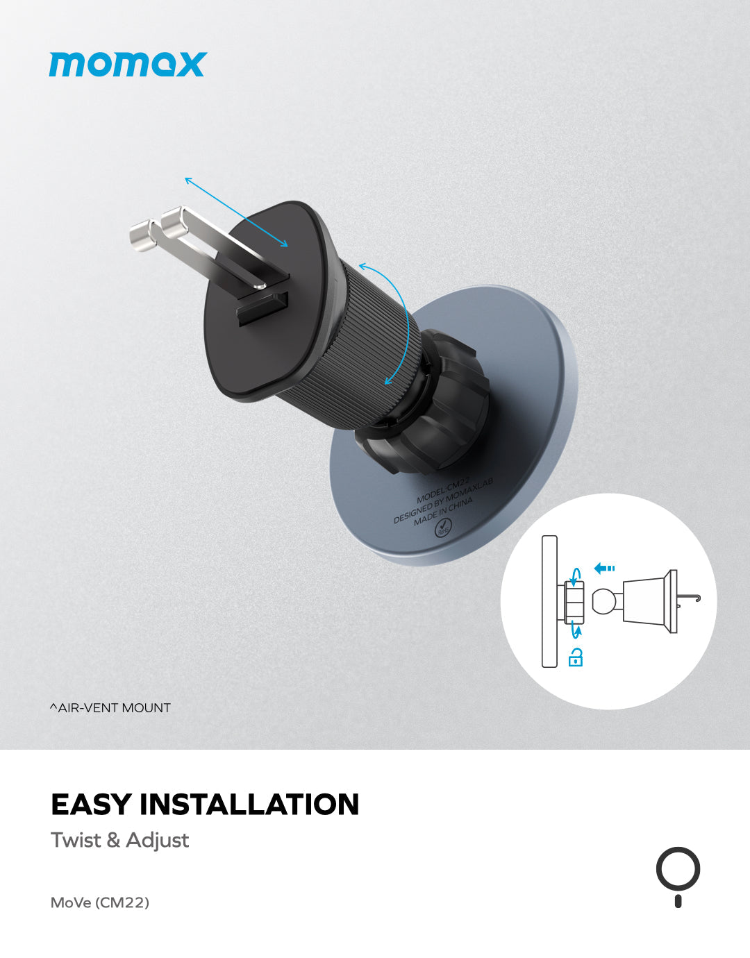 MoVe Easy Magnetic Car Mount CM22