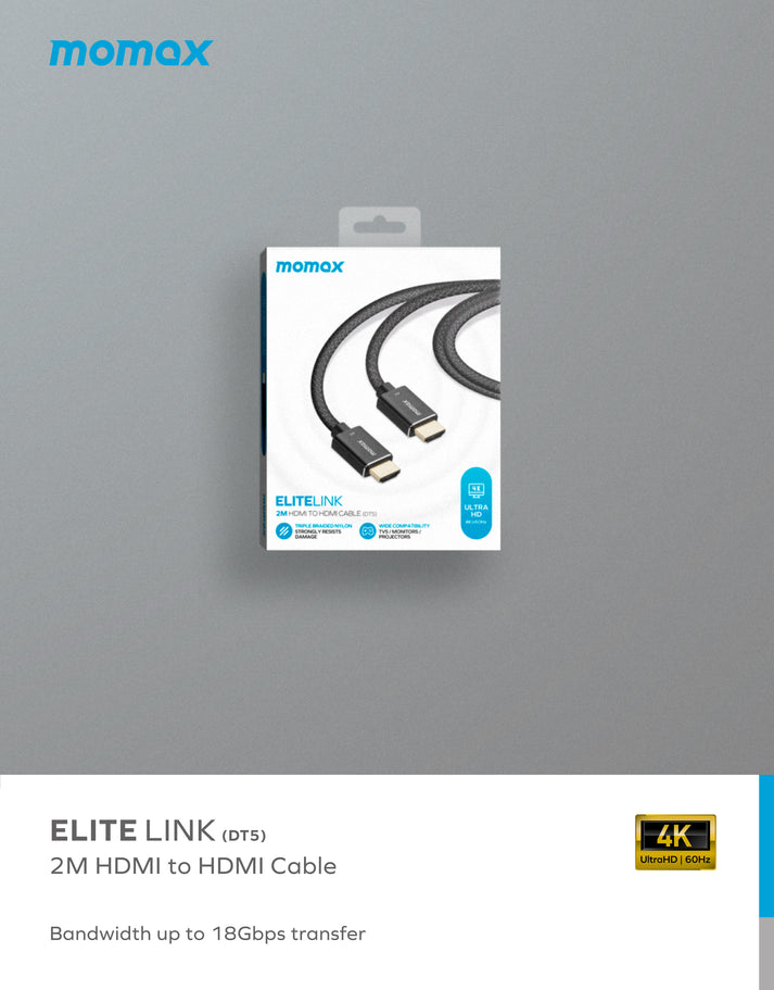 Elite Link HDMI 2.0 4K Cable 2m DT5