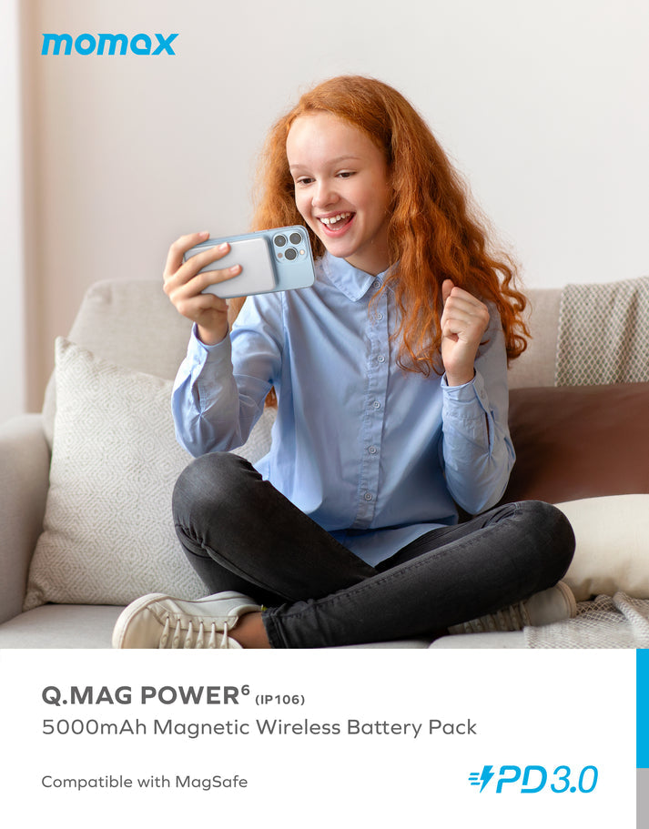 Q.Mag Power 6 Magnetic Wireless Battery Pack 5000mAh IP106