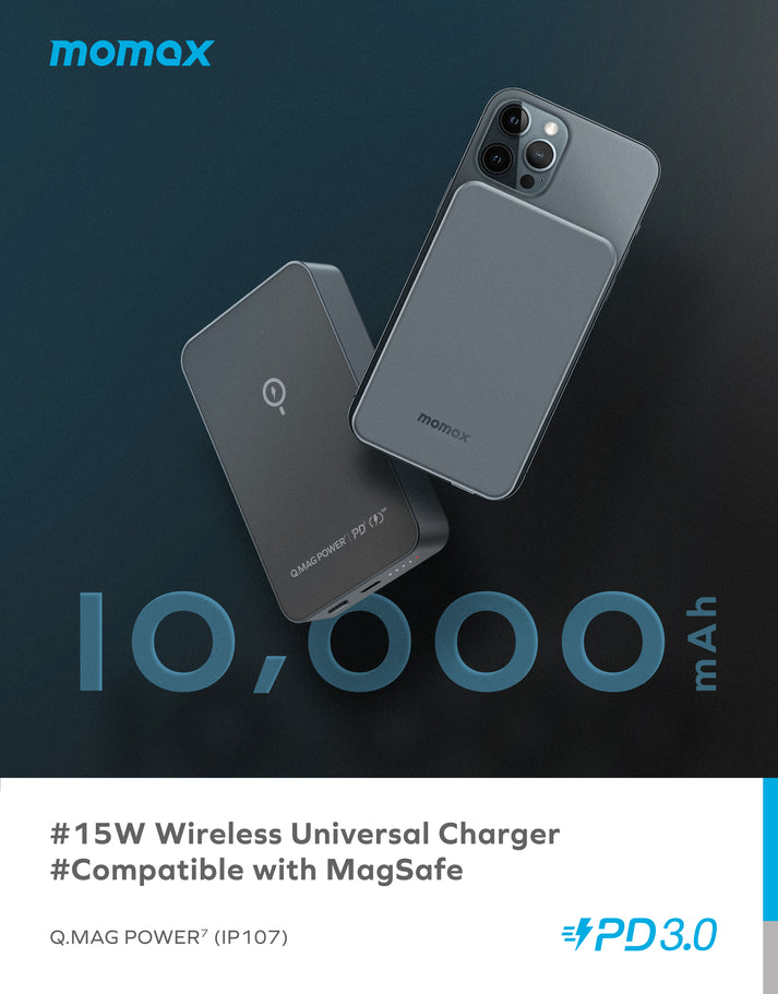 Q.Mag Power 7 Magnetic Wireless Battery Pack 10000mAh IP107