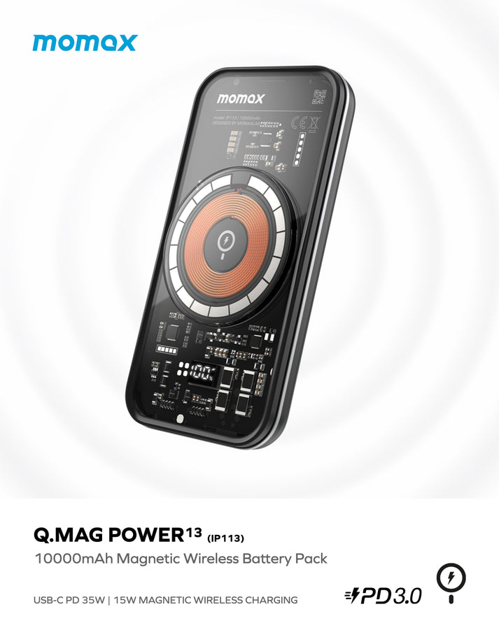 Q.MAG POWER 13 10000mAh Magnetic Wireless Charging Power Bank IP113