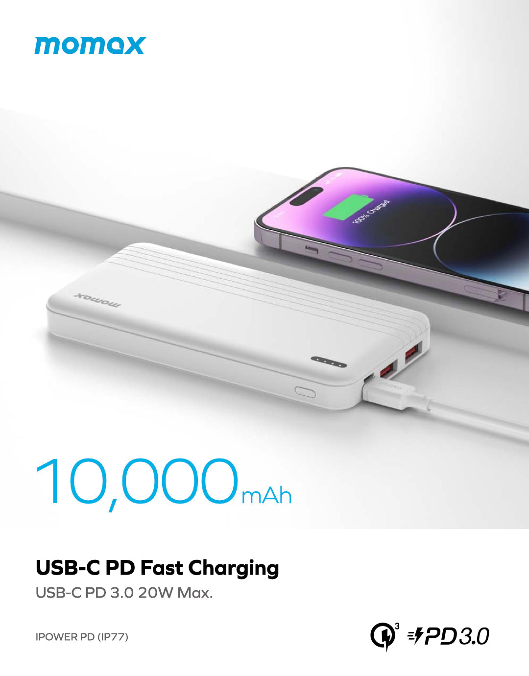 iPower PD Fast Charging Power Bank 10000mAh IP77