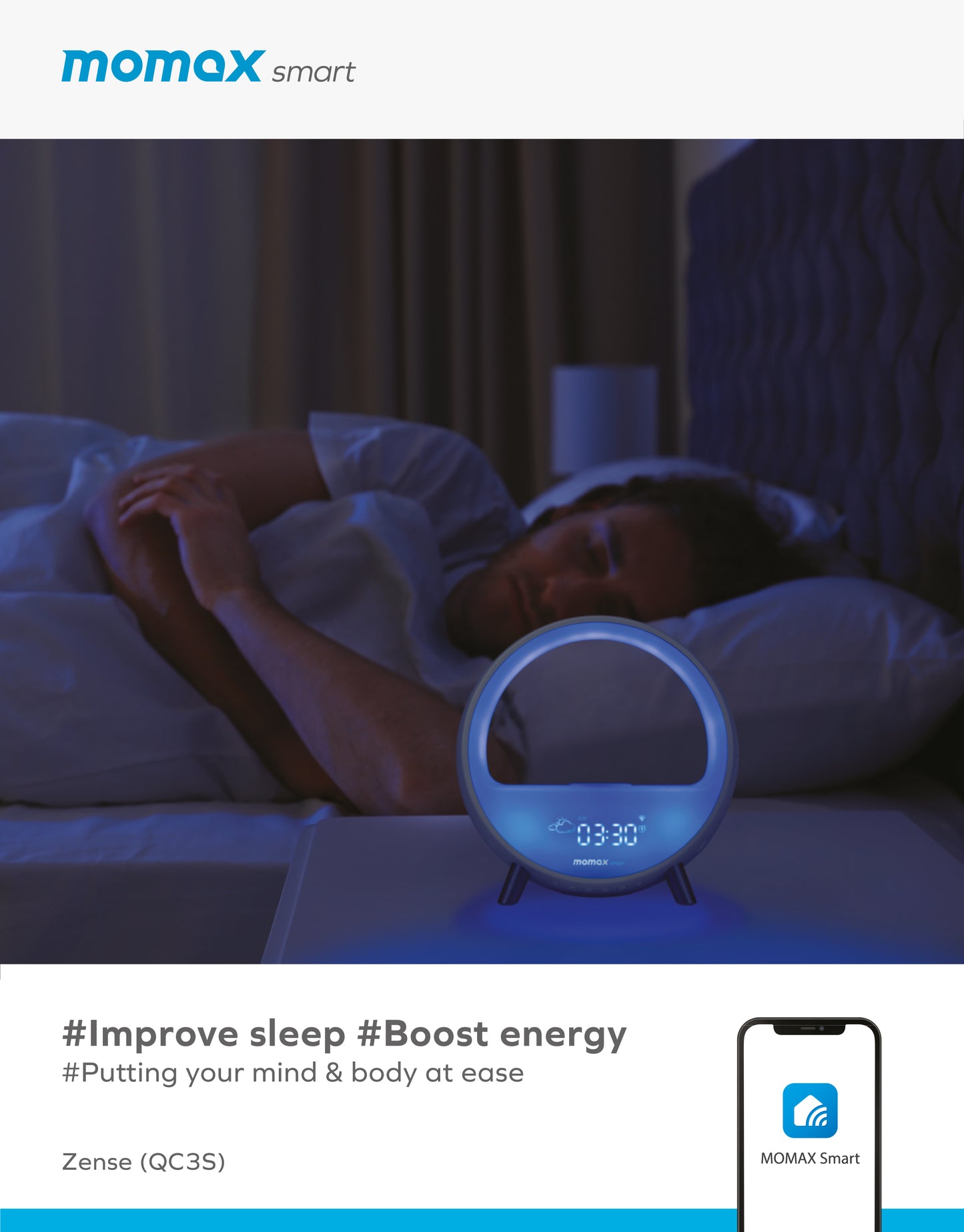 Zense IoT Ambient light with Wireless Charging QC3S