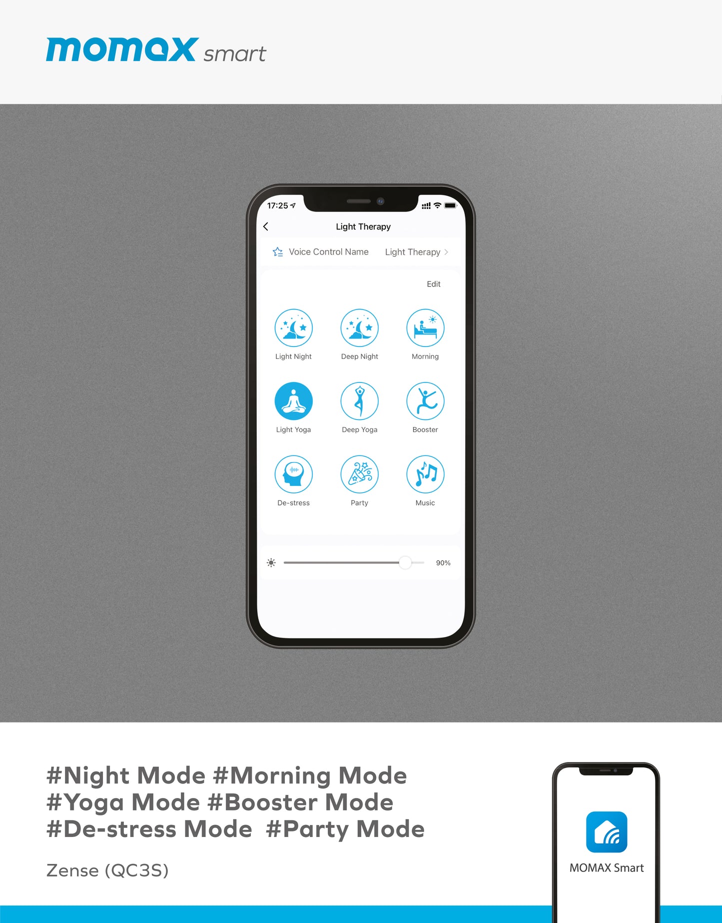 Zense IoT Ambient light with Wireless Charging QC3S