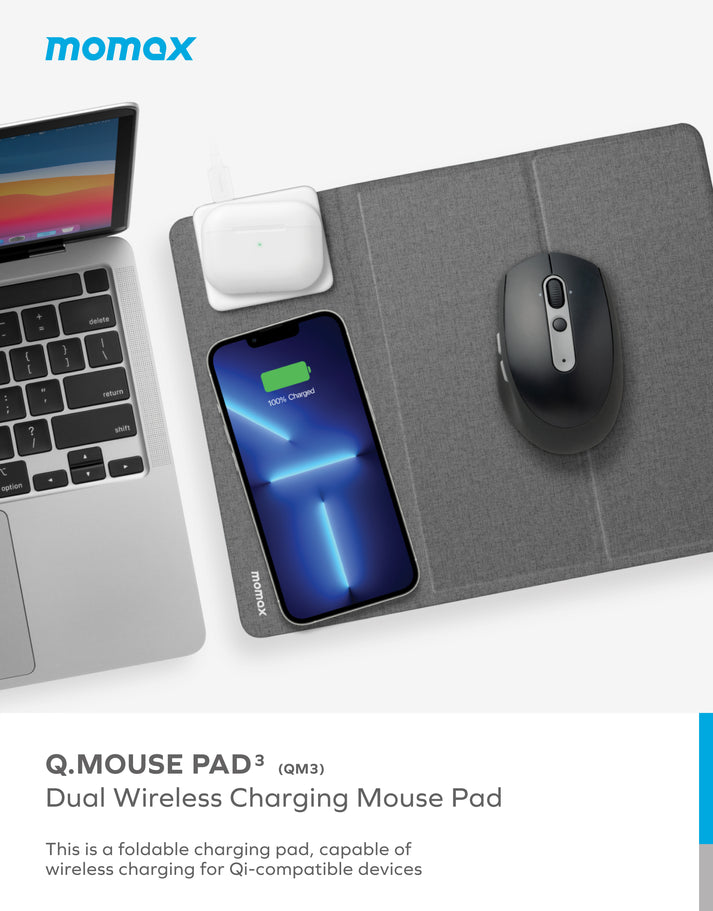 Q.Mouse Pad 3 2-in-1 Wireless Charging Mouse Pad (20W) QM3