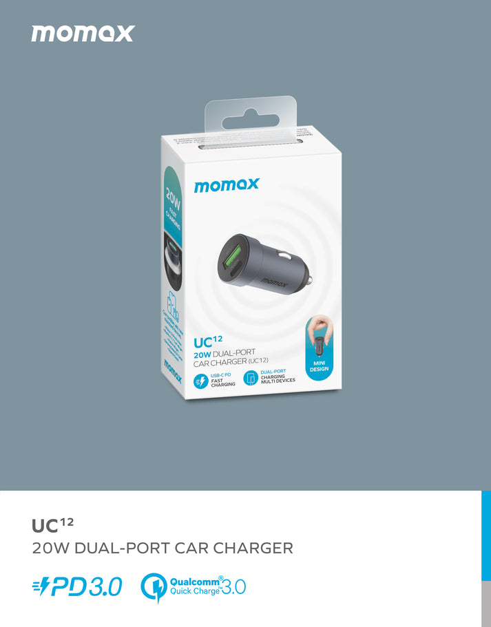 20W Dual-port Car Charger UC12