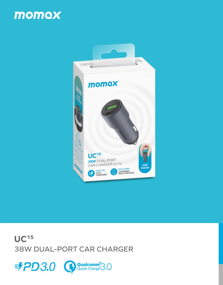 38W Dual-port Car Charger UC15