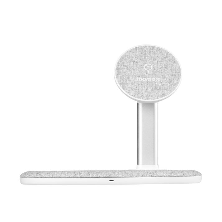 Q.Mag Dual Magnetic Wireless Charging Stand UD20 - Light Grey