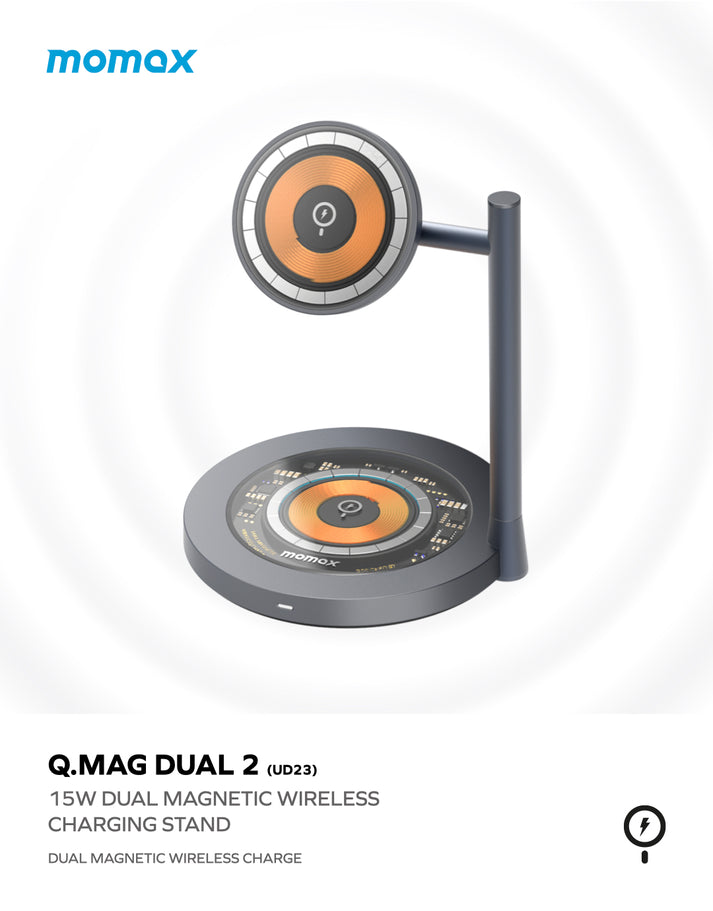 Q.Mag Dual 2 Dual Magnetic Wireless Charging Stand UD23