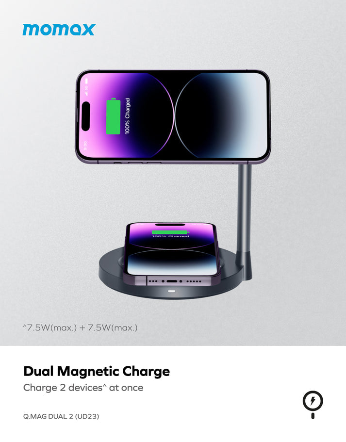 Q.Mag Dual 2 Dual Magnetic Wireless Charging Stand UD23