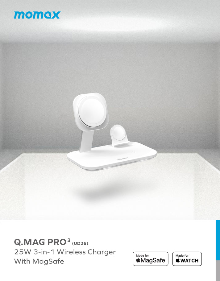 Q.Mag Pro 3 3-in-1 Wireless Charger with MagSafe UD26