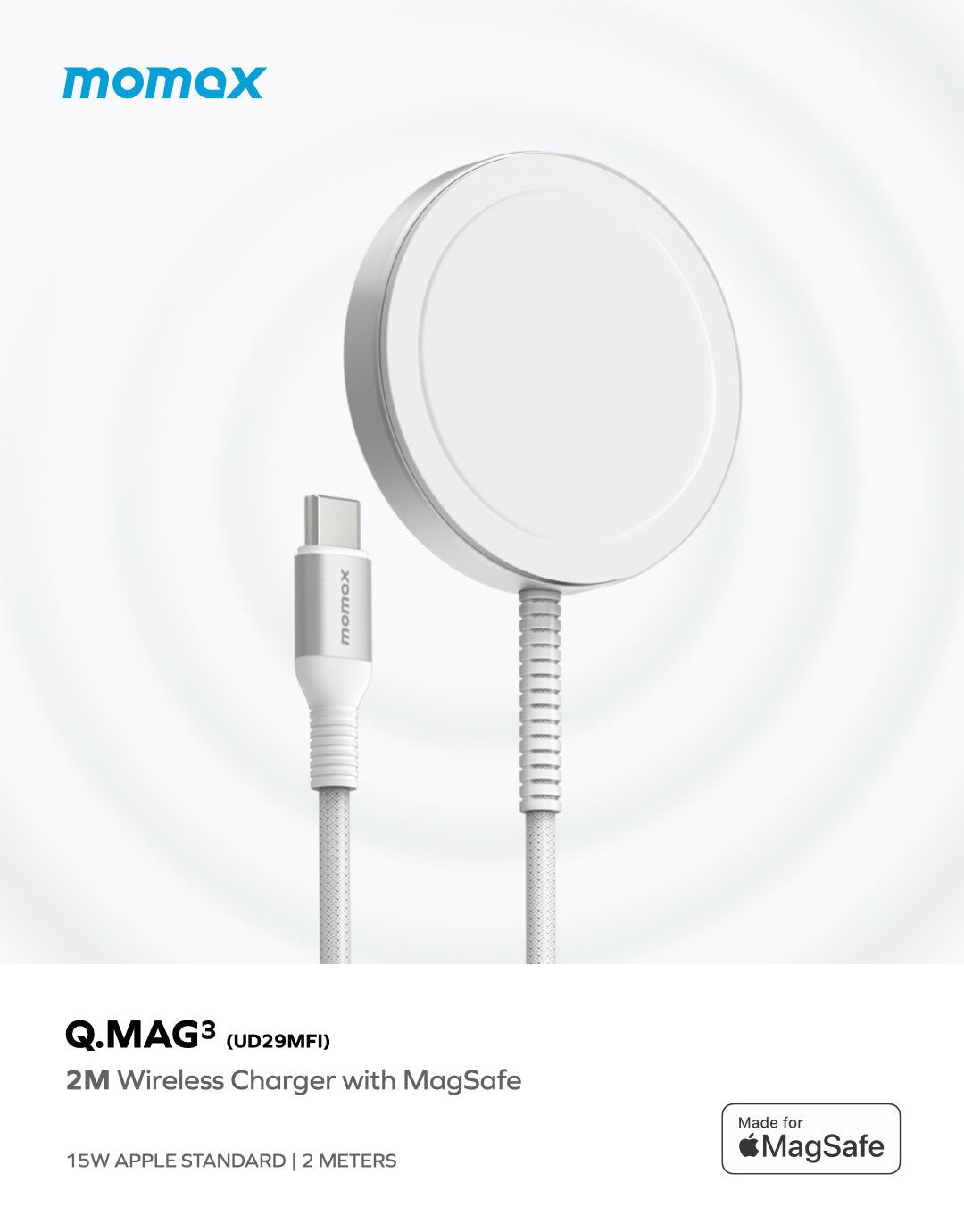 Q.Mag 3 15W Wireless Charger with MagSafe UD29MFI