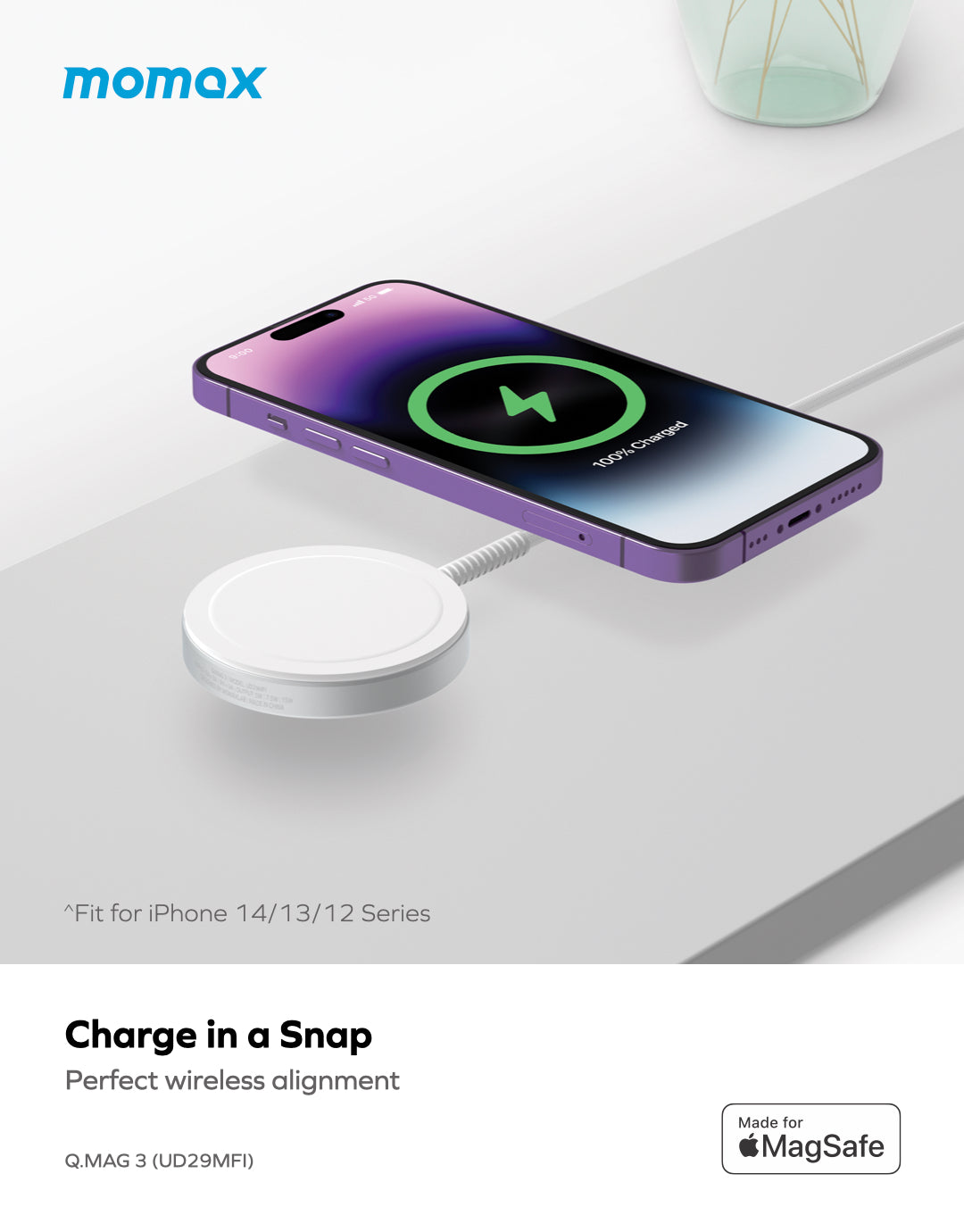 Q.Mag 3 15W Wireless Charger with MagSafe UD29MFI