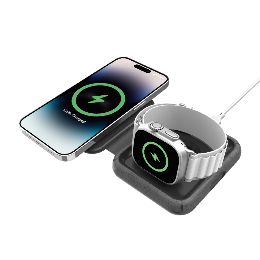 Q.Mag Go Folding MageSafe 2-in-1 Wireless Charger UD30MFI