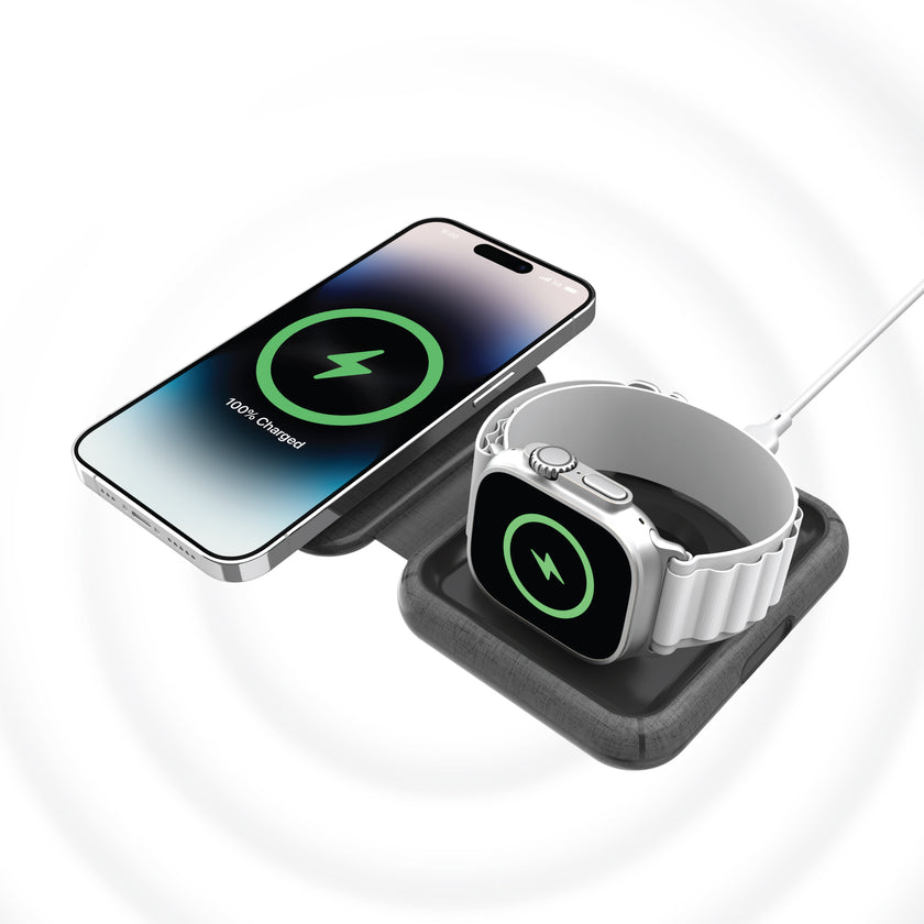 Q.Mag Go Folding MageSafe 2-in-1 Wireless Charger UD30MFI