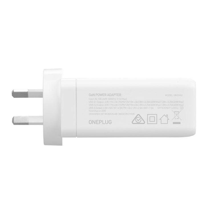 One Plug 65W 3-Port GaN Charger UM20