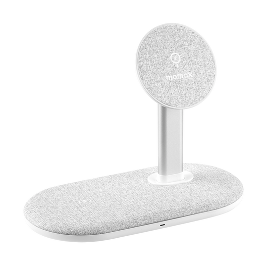 Q.Mag Dual Magnetic Wireless Charging Stand UD20 - Light Grey